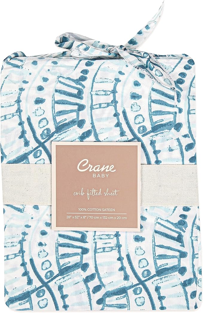 Crane Baby Soft Cotton Crib Mattress Sheet, Fitted Sheet - Image 7