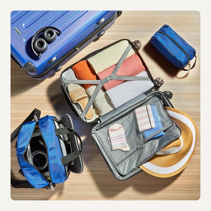 Amazon Basics 4-Piece Luggage Set, Including Two Hardside Suitcases - Image 4