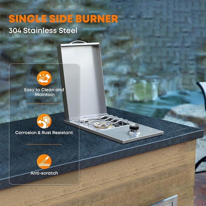 Stanbroil Built-in Stainless Steel Side Burner - Image 3