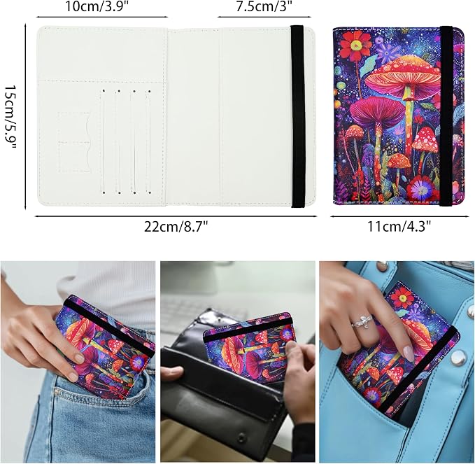 Passport Holder for Women and Men PU Leather Passport Cover for Travel - Image 4
