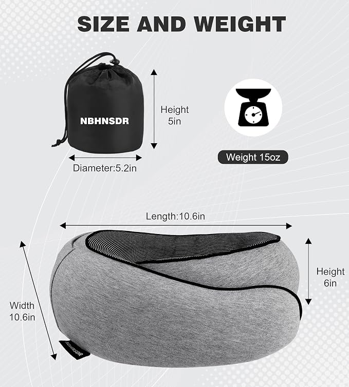 Airplane Travel Pillow, Memory Foam Travel Pillow, Suitable - Image 2