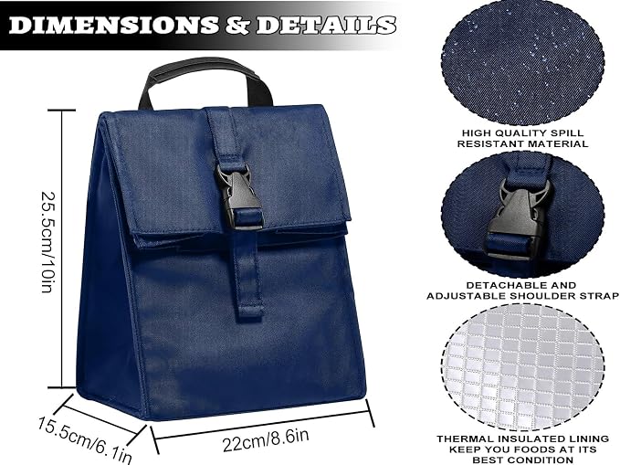Insulated Foldable Lunch Bag- Lightweight Portable - Image 3