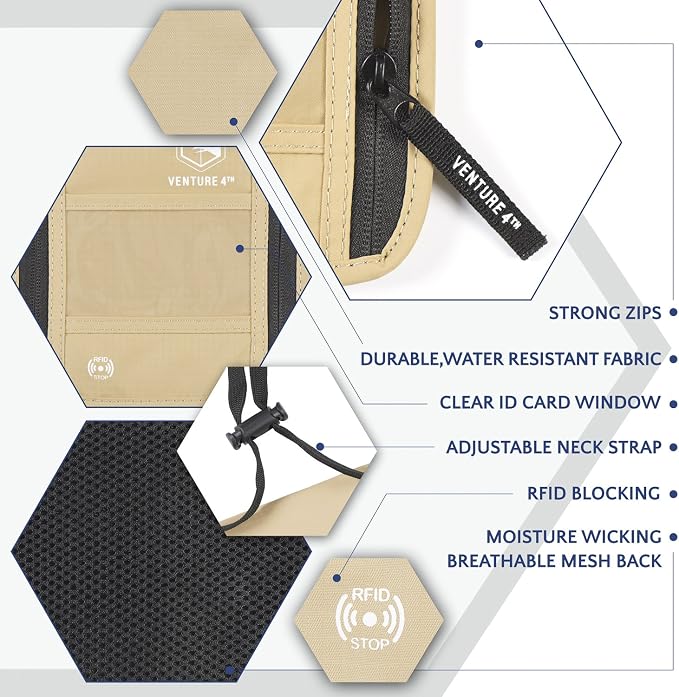 VENTURE 4TH Passport Holder Neck Wallet - Image 5