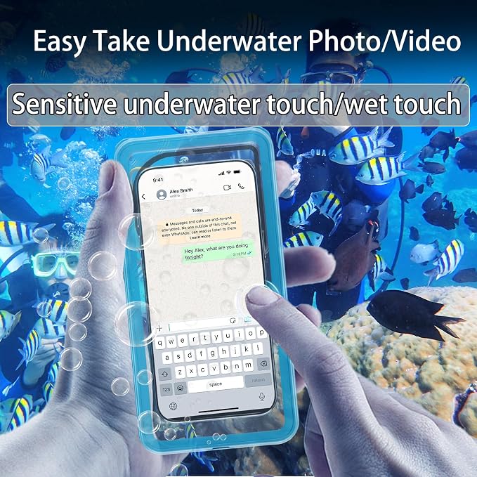 Waterproof Phone Pouch 7.5'', IPX8 Waterproof Floating Phone Case/Bag - Image 2