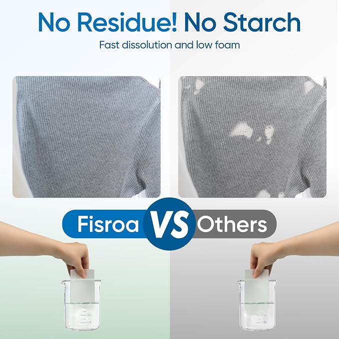 Fragrance Free Laundry Detergent Sheets Travel Eco-friendly 300 Loads Fisroa - Image 5