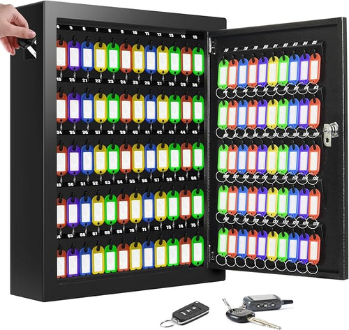 125 Keys Key Lock Box Wall Mount, Anti-Theft Key Organizer by Oepmoc