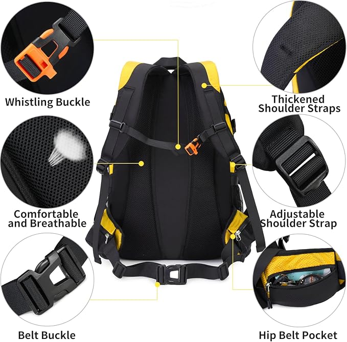 BOVIP 40L Hiking Backpack Waterproof Lightweight Daypack Travel Sports Camping - Image 5