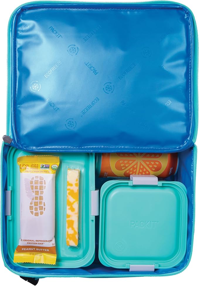 PackIt Freezable Classic Lunch Box, Happy Clouds, Built - Image 7