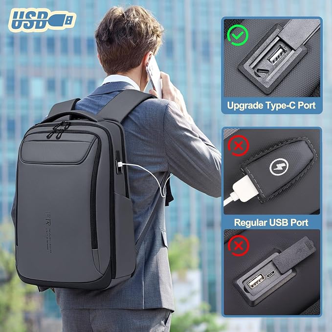 FENRUIEN Work Backpack for Men, Water Resistant Smart Backpack - Image 6