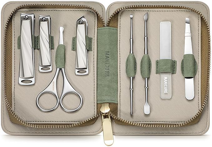 8-Piece Manicure Pedicure Set-Stainless Steel Nail Clippers Toenail Fingernail - Image 5