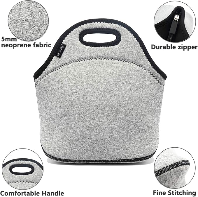 FlowFly Neoprene kids Lunch box Insulated Soft Bag Mini Cooler Thermal Meal - Image 2