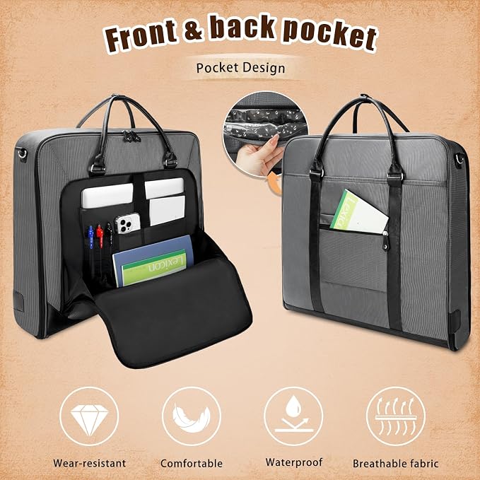 Garment Bag Travel Large Leather Carry On Suit Bag - Image 6