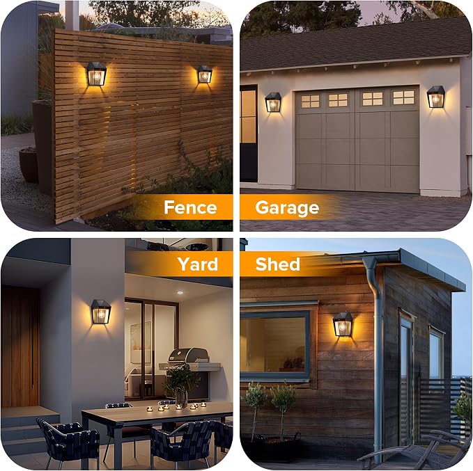 LUTEC Solar Wall Lights Outdoor, Solar Wall Lanterns - Image 8