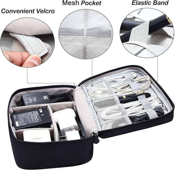 VOCUS Electronics Organizer Travel Cable Organizer Bag - Image 5
