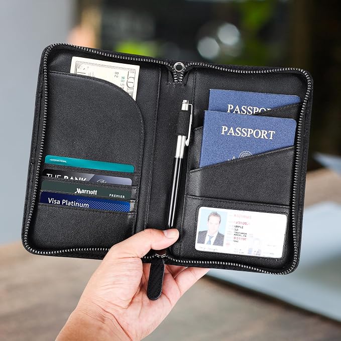 Polare Full Grain Leather Passport Holder - Image 2