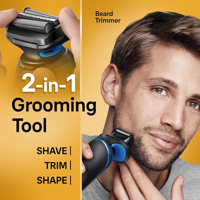 Braun Electric Shaver for Men, Series 5 5120s, Wet & Dry Shave, Turbo Shaving - Image 7