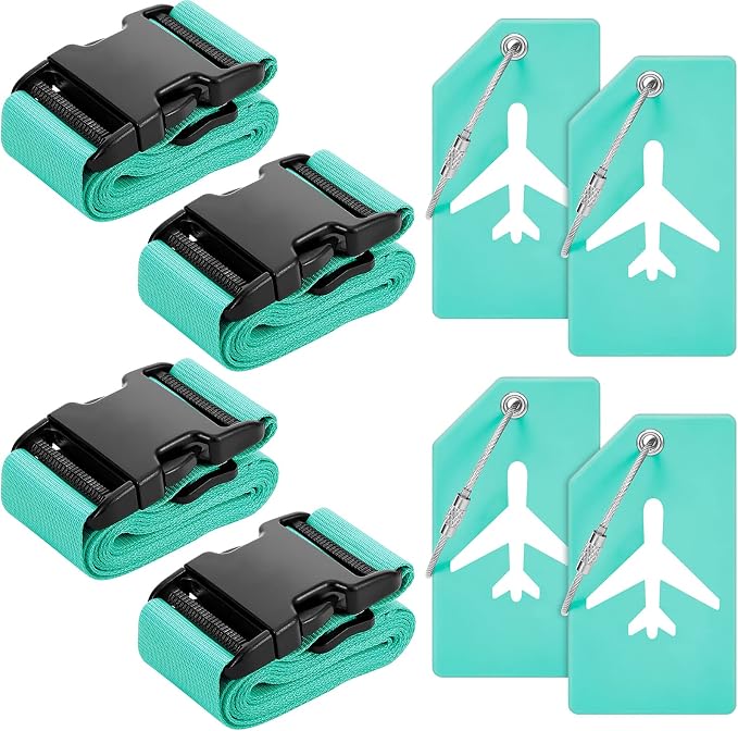 Weewooday 8 Pcs Luggage Straps Suitcase Tags Set by Weewooday