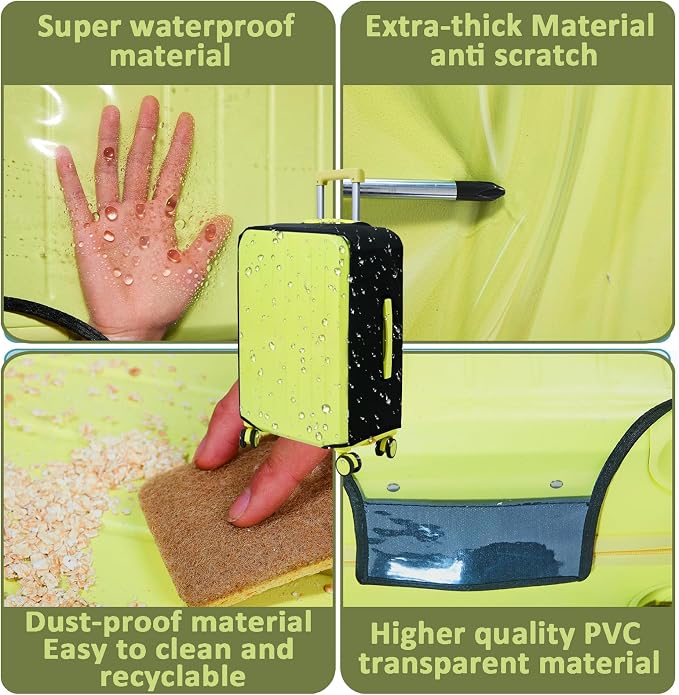 Clear Luggage Cover Protectors For Suitcases, Elastic Transparent waterproof - Image 4