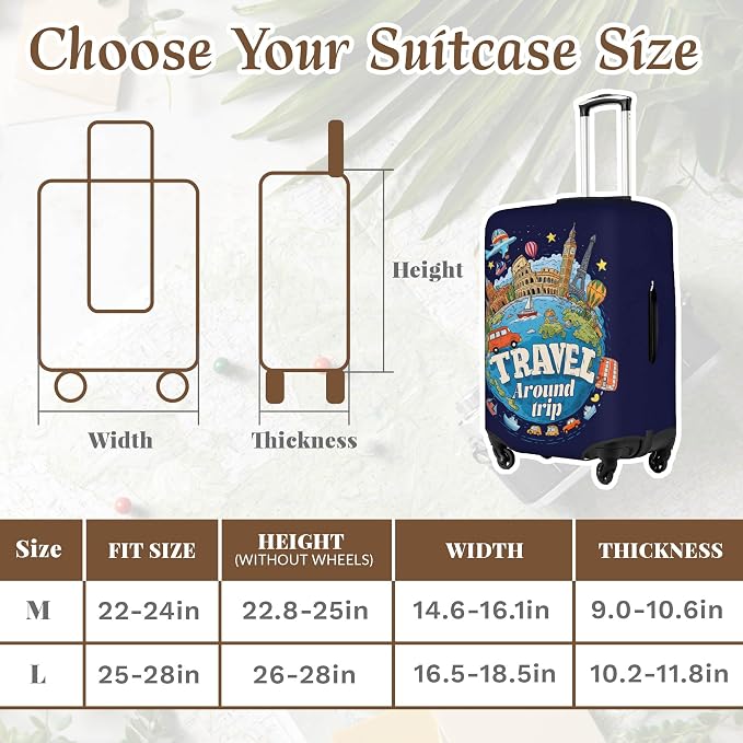 Luggage Cover, Travel Suitcase Covers, Elastic Suitcase Protective Cover - Image 2