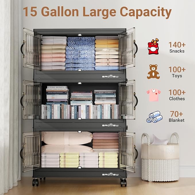 BROVIEW 240Qt Stackable Storage Bins - Image 4