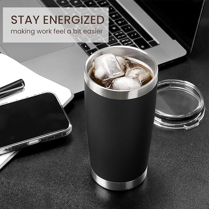 MEWAY 20oz Tumbler 4 Pack Double Wall Vacuum Insulated Travel Mug Bulk - Image 4