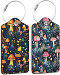 Retro Mushrooms Luggage Tags, 2 Pack Travel Cruise Tags by TXIANT