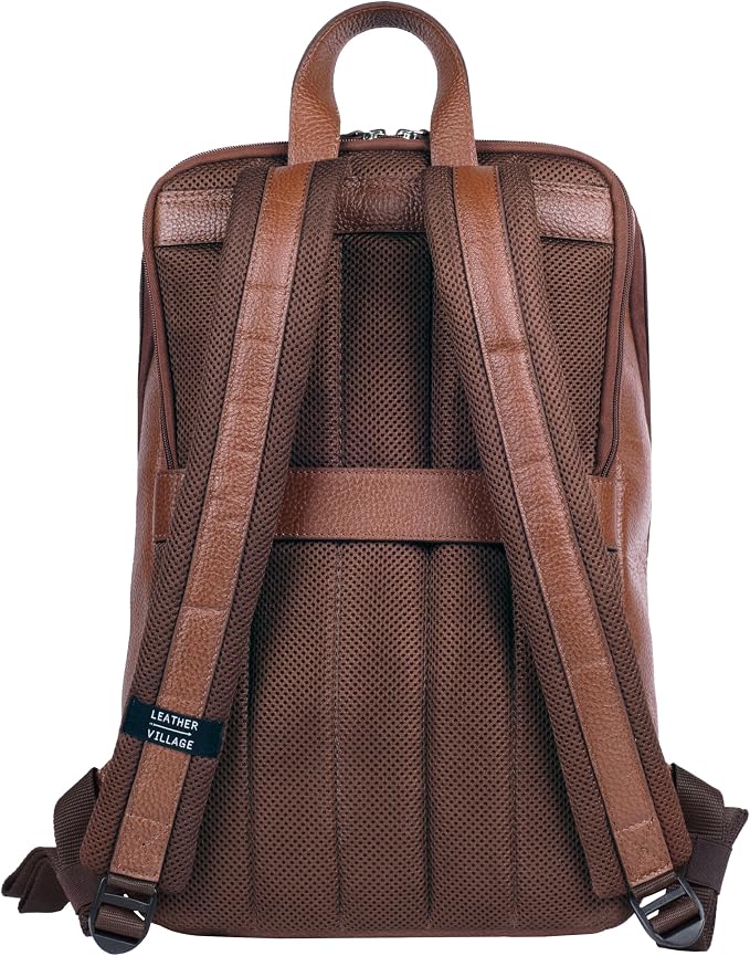 LEATHER VILLAGE Leather Laptop Backpack - Image 8