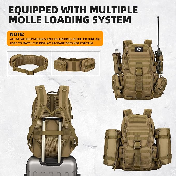 50L Military Tactical Backpack Hiking Waterproof Backpack Large Military Pack 3 - Image 6