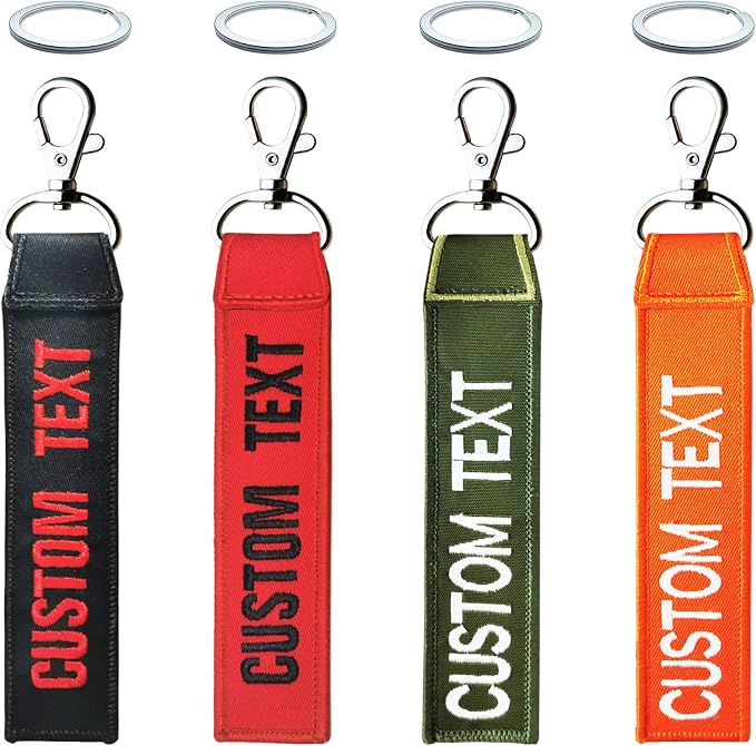 Custom Luggage Tags, Custom Personalized Luggage tag Name, Embroidery Key Ring by Unknown
