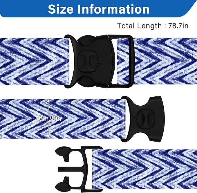 2 Pack Luggage Straps for Suitcases, Adjustable Travel Belt - Image 3