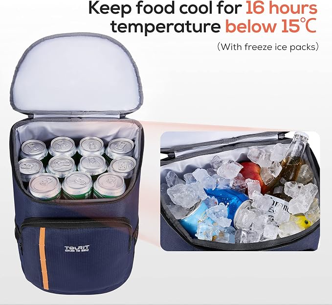 TOURIT Cooler Backpack 30 Cans Lightweight Insulated Backpack Cooler Leak-Proof - Image 4