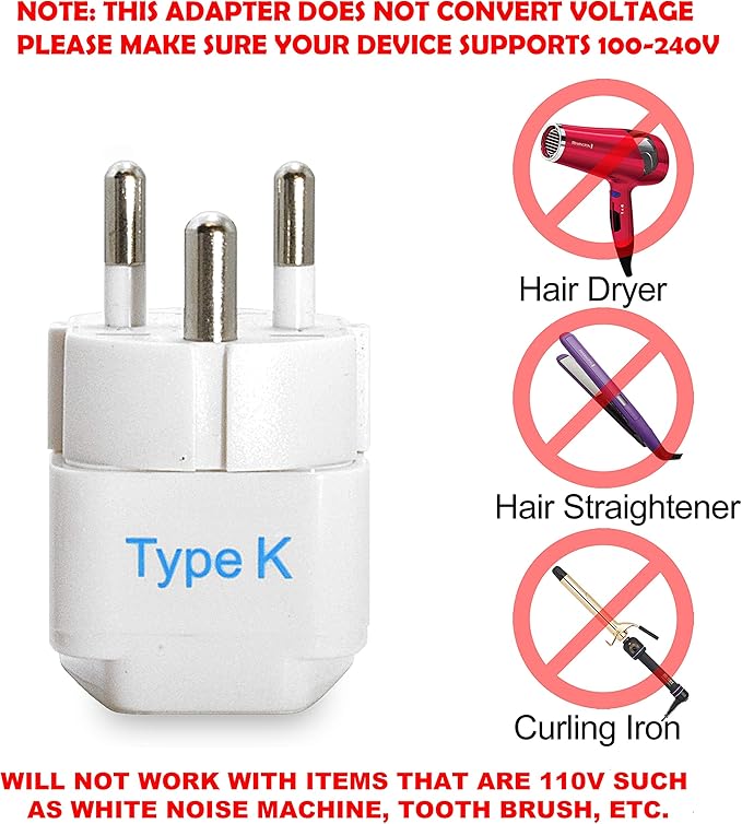 Ceptics Denmark Travel Plug Adapter - Image 2