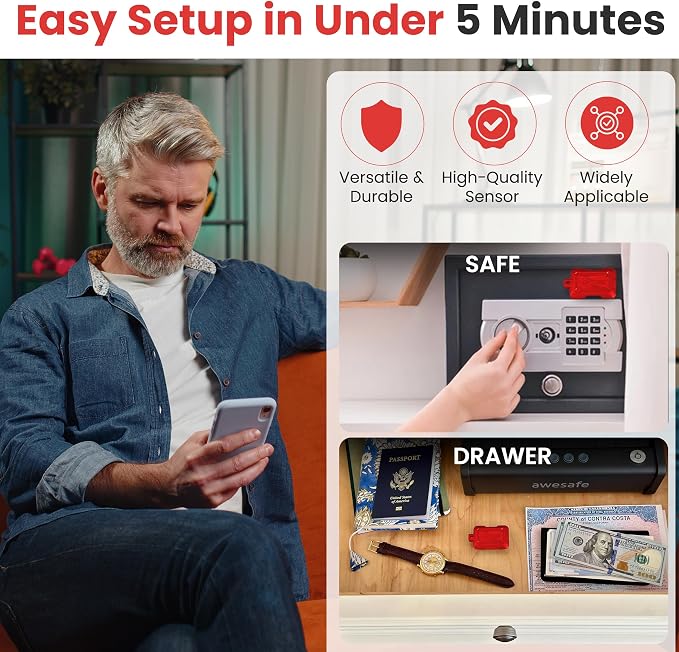 Kini SafeAlert WiFi Motion Sensor Alarm | Real-Time SMS Notification | Wireless - Image 4
