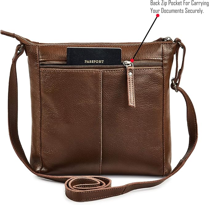 Small Soft Genuine Leather Crossbody Purse Women’s Sling Crossover Shoulder - Image 4