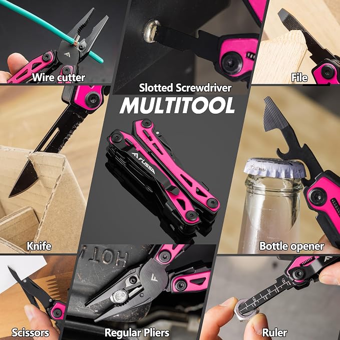 FLISSA 16-in-1 Pink Multi Tool Pliers, Gift - Image 6