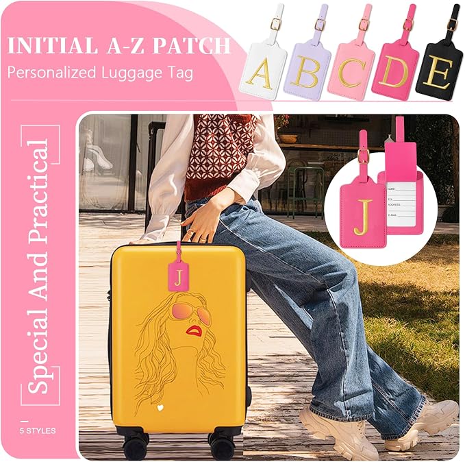 Personalized Initial Cute Luggage Tags - Image 6