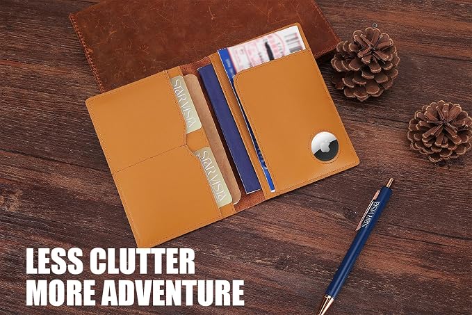 STAR VISTA Albatross Leather Travel Passport Holder, Minimalist Design - Image 6
