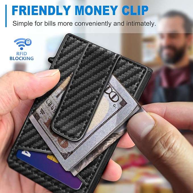 Airtag Wallet for Men, with Money Clip Gift Boxed, Slim Front Pocket Wallet - Image 6