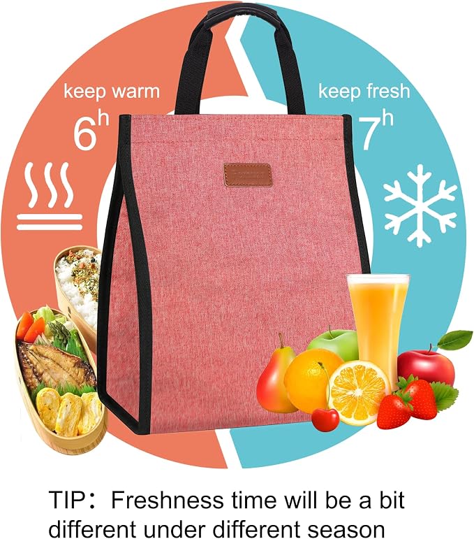 Lunch Bags for Women Insulated Reusable Lunch Tote - Image 6