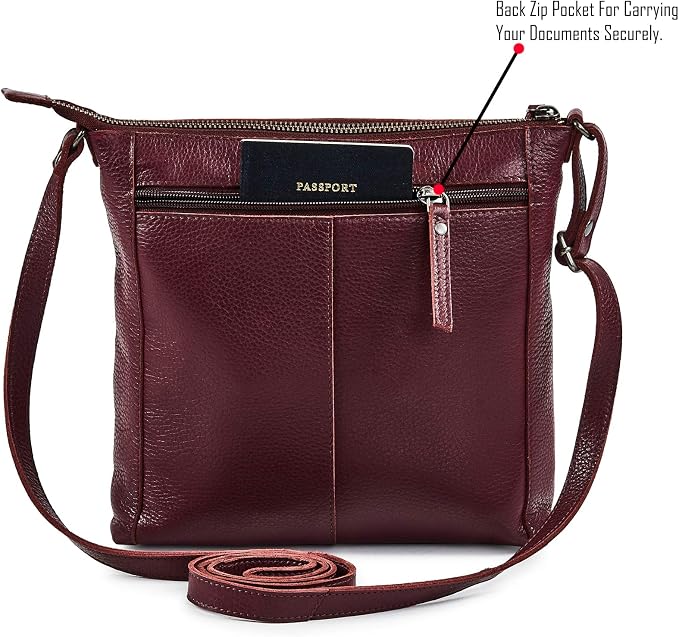 Small Soft Genuine Leather Crossbody Purse Women’s Sling Crossover Shoulder - Image 4