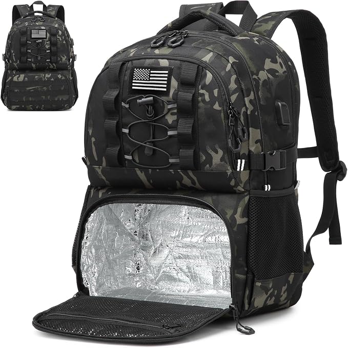 Laptop Lunch Backpack for Men - 40L Large Capacity Work Backpack by BISKLNDN