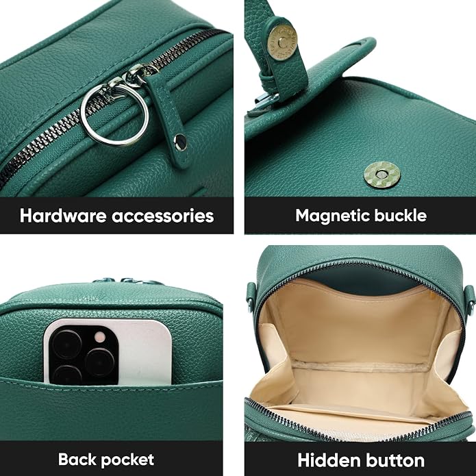1060 Leather Crossbody Bags for Women Anti-Theft Vegan Purse - Image 3