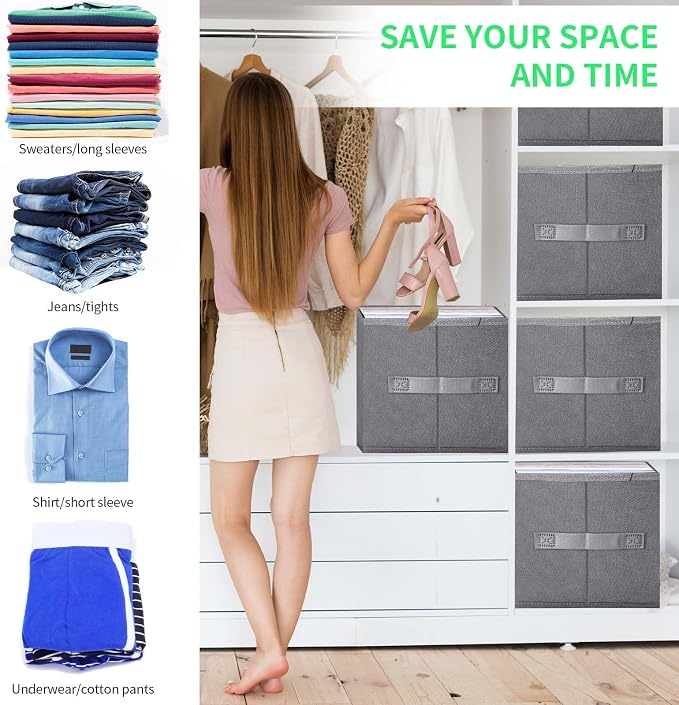 Jeans Organizer for Closet, Foldable Wardrobe Clothes Organizer - Image 5