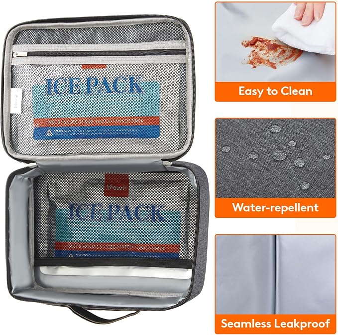 Lifewit Freezable Lunch Box, Insulated Reusable Lunch Bag - Image 4