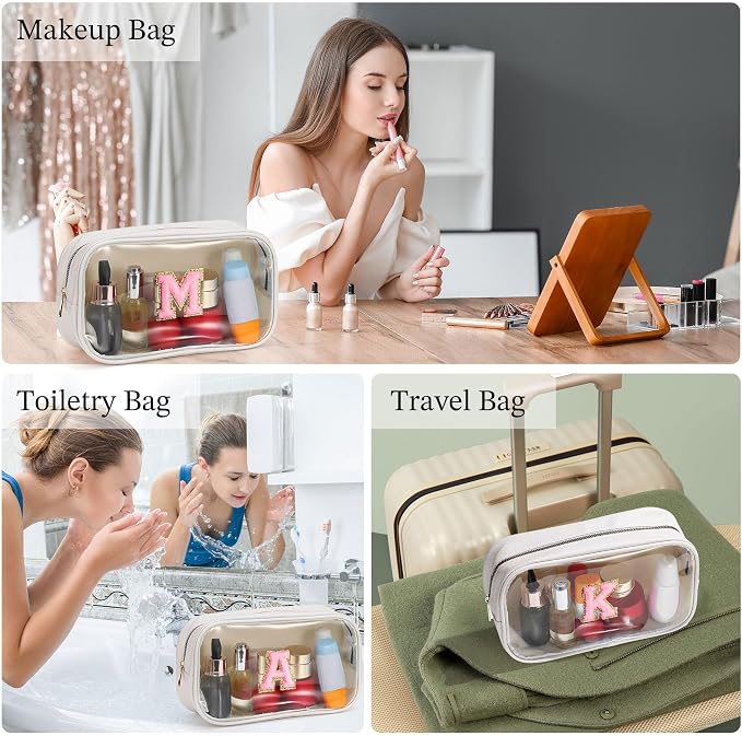 YOOLIFE Initial Travel Makeup Bag Pouch - Image 3