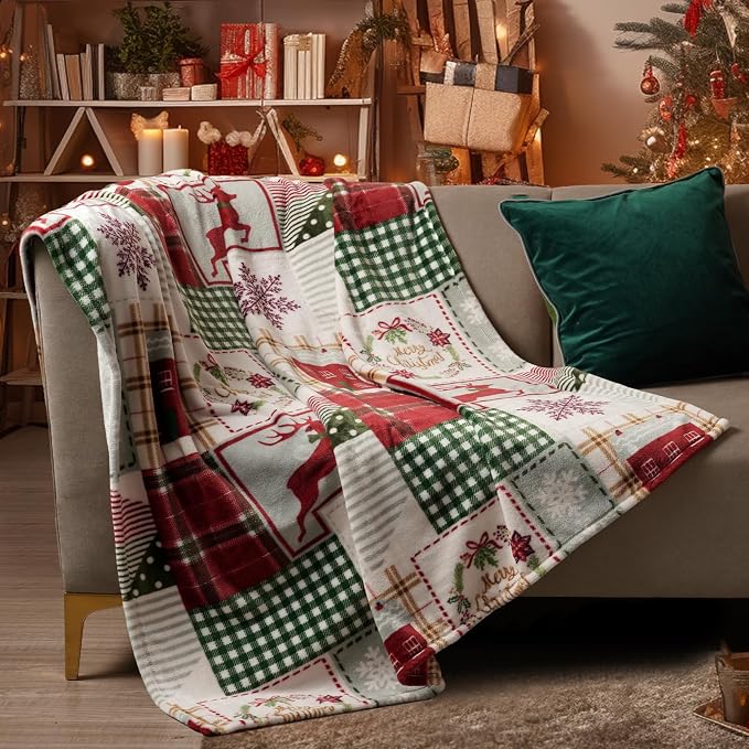 PHF Printed Fleece Throw Blanket, No Shed No Pilling Ultra Soft Plush Cozy Xmas - Image 5