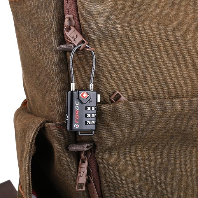 TSA Approved Cable Luggage Locks, Re-settable Combination - Image 8