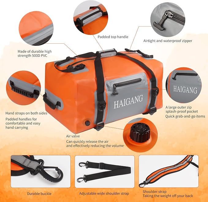 110L Waterproof Duffel Bag Travel Dry Bag, Large Capacity, Adjustable Thickened - Image 5
