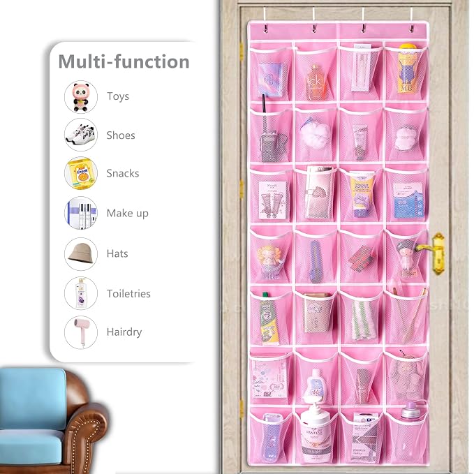 KEEPJOY 28 Pocket Over The Door Shoe Organizer, Hanging Door Shoe Holder Rack - Image 6