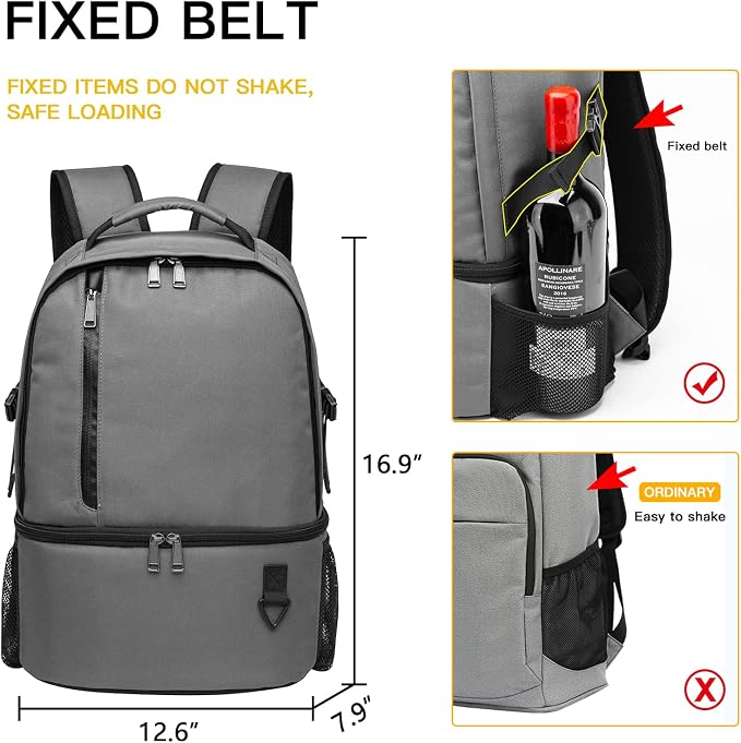 TUGUAN Insulated Cooler Backpack 38 Cans Double Deck Leakproof Lightweight Soft - Image 6